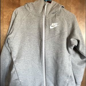 Nike Gray zip up hoodie